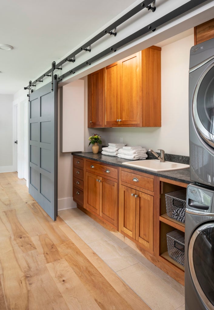 Photo of laundry room in an upstairs hallway