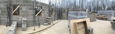 Durisol ICF wall construction