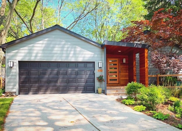 modern home driveway