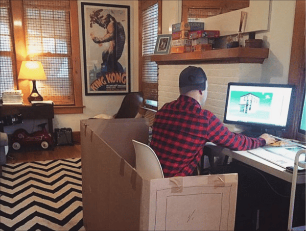 Photo of Meadowlark Designer Jimmy Designing at Home