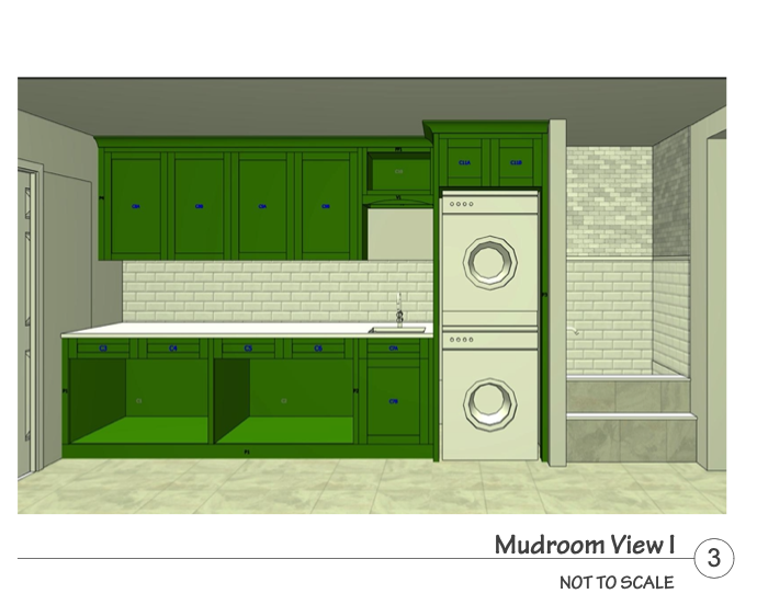 Rendering of Dog Friendly Mudroom Remodel