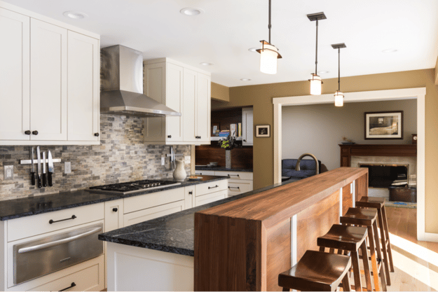 After: View from kitchen towards family room