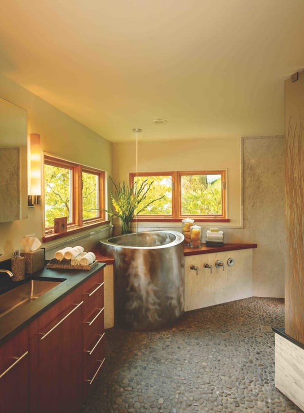 Japanese Soaking Tub in LEED Platinum Remodel