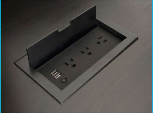 Example of a concealed outlet