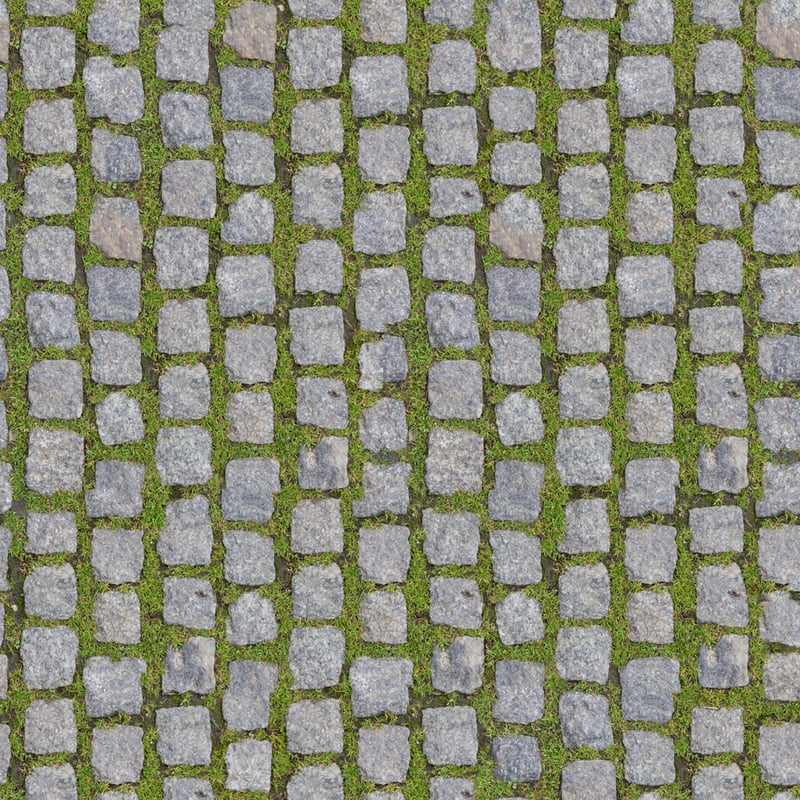 Stone Block with Grass - Seamless Background. (more seamless backgrounds in my folio).
