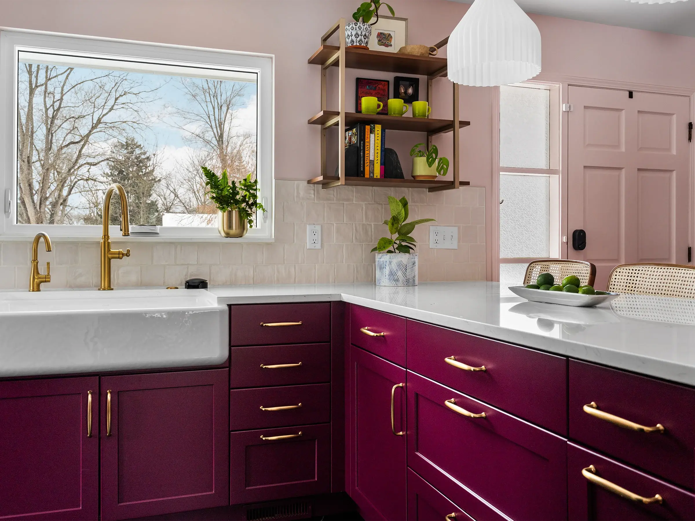 Meadowlark Pink Kitchen Cabinetry